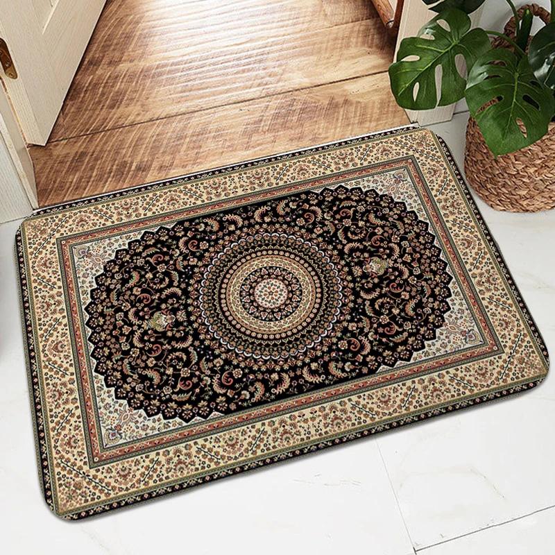 Victorian Entrance Door Doormat Carpet for Bedroom Soft Bathmat Hallway Entryway Veranda Floor Mat Living Room Rug