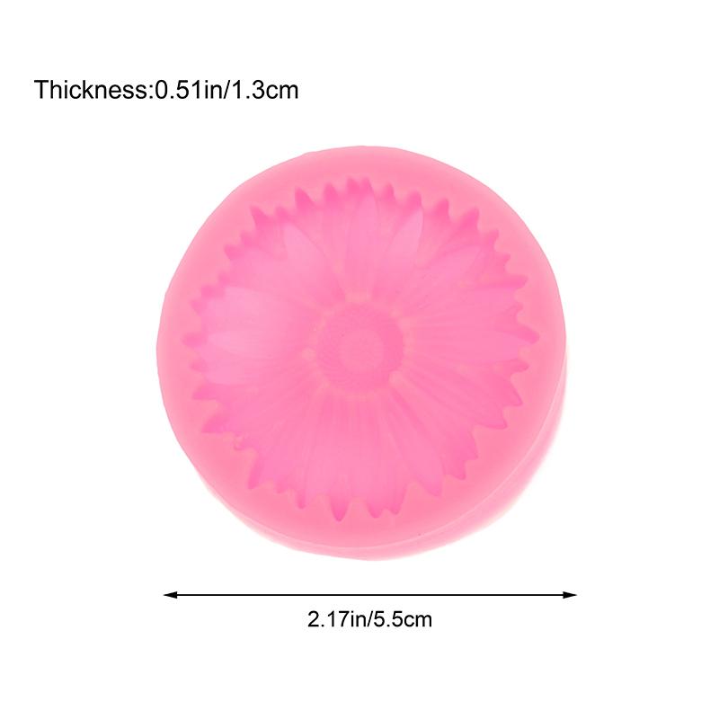 1Pc 3D Sunflower Flower Silicone Mold Diy Bakware Flower Moulds Candle Molds Sunflower Cake Decoration Baking Tools