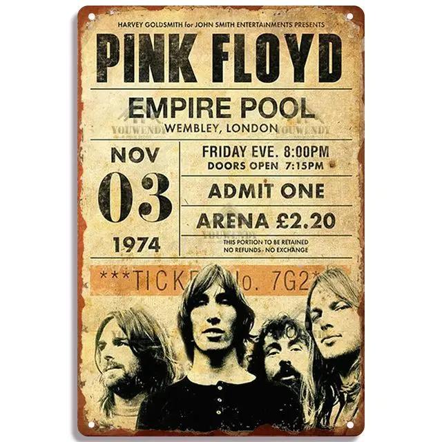 Vintage Rock Music Concert Metal Poster Sign - Art Painting Plaque - Ideal for Retro Pub Bar and Home Decoration