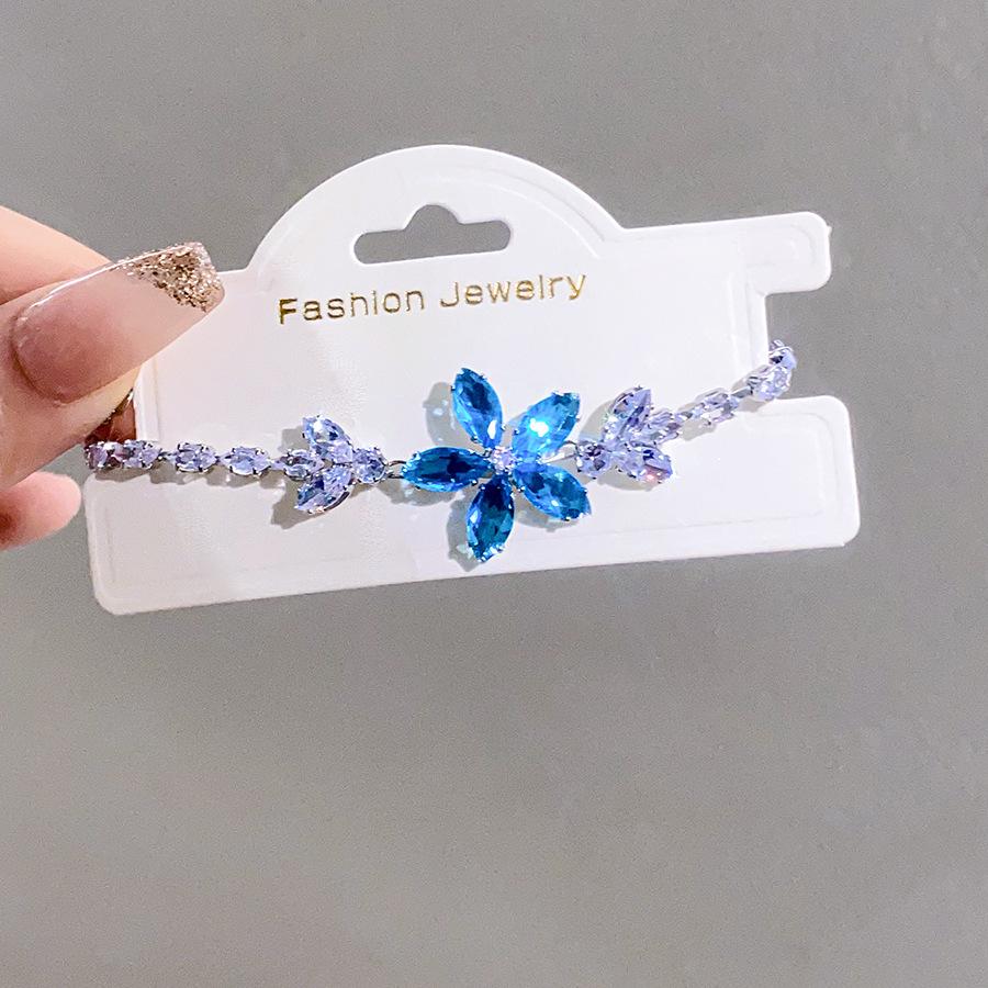 Корейский браслет с подвеской-цветком из циркона - Элегантные украшения в стиле Mori Girl