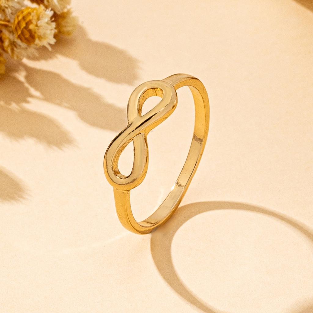 Women's Ring, Simple Heart-Shaped and Infinity Symbol Classic Style Ring, Suitable for Daily Wear and Valentine's Day Gift Giving