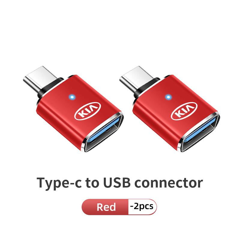 MYMX8 Für KIA 1/2 Stück Auto USB Typ C Konverter Legierung ABS Autoladegerät Stecker Auto Zubehör K5 K2 Optima Soul Spectra Cadenza