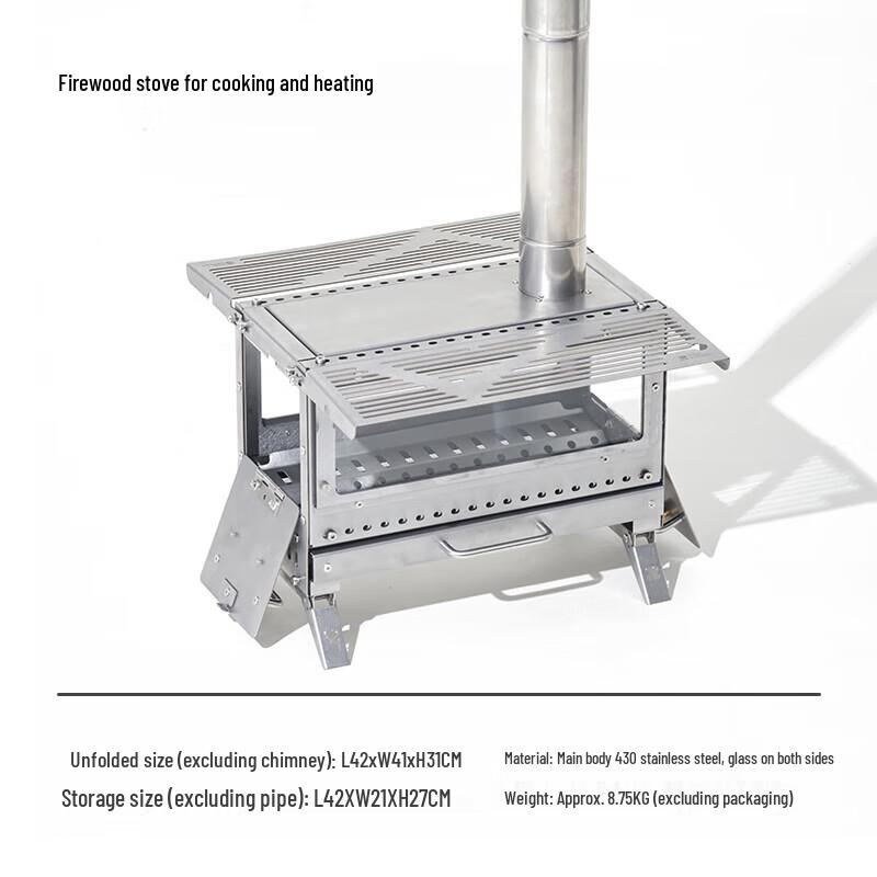 Mugaodi Refined Stainless Steel Dual-Use Camping Firewood Stove