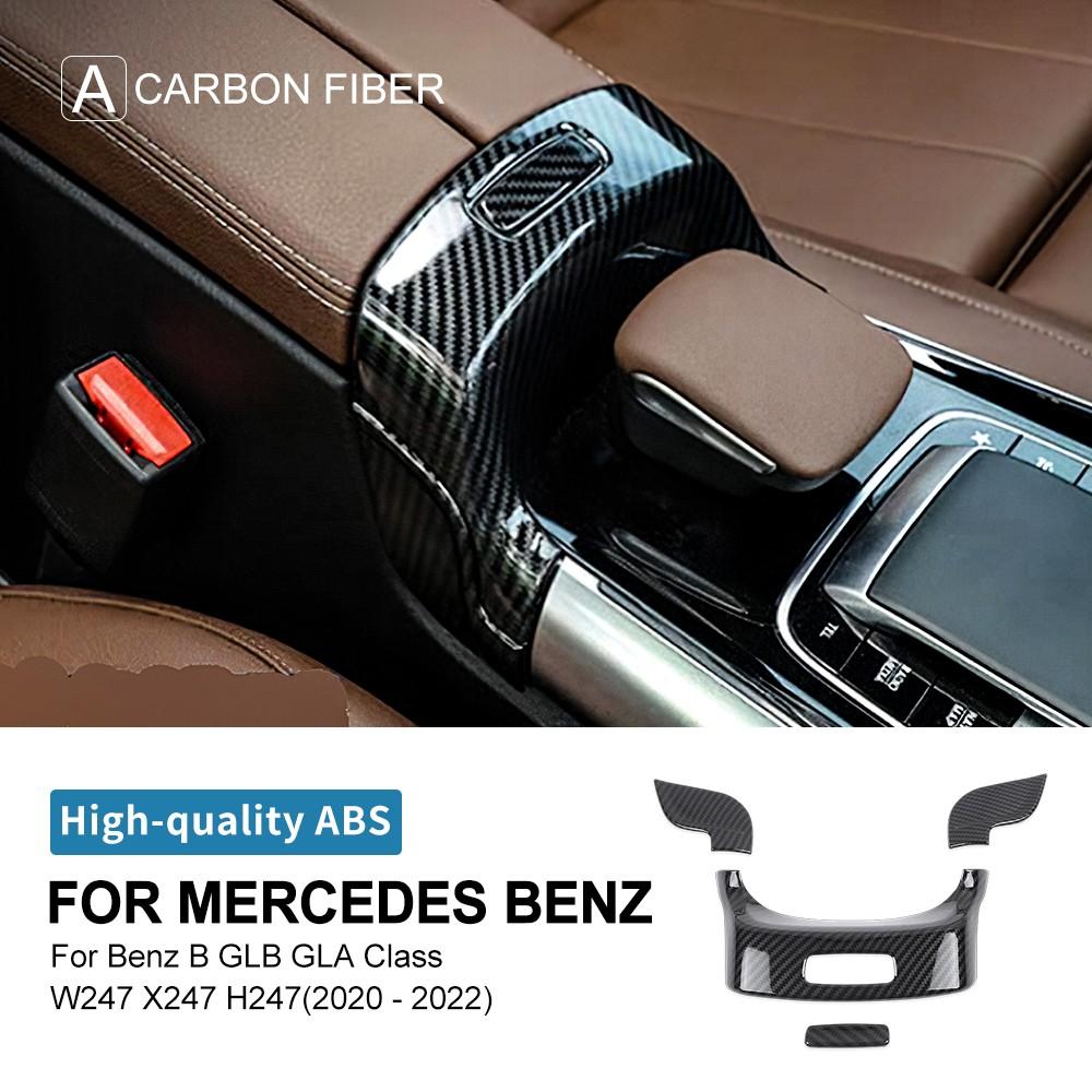 ABS Interior Decor Armrest Box Frame Sticker for Mercedes B Class W247 GLA H247 GLB X247 - Silver Precise Fit