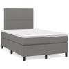 Vidaxl Kontinentalbett Mit Matratze, Dunkelgrau, 120X190Cm Stoff