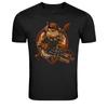 Angry Bulldog Soldier With Machine Gun Mascot Graphic T-Shirt