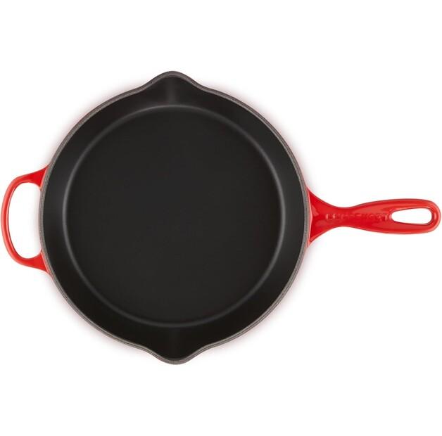 Сковорода Le Creuset Signature чугунная/посуда для сервировки круглая высокая 26 см, вишнево-красная (20187260600422)