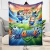 Paw Patrol Halloween Night Personalized Name Blanket Lightweight Customizable Blanket Comfortable for Couch Livingroom Living Room Home Decor