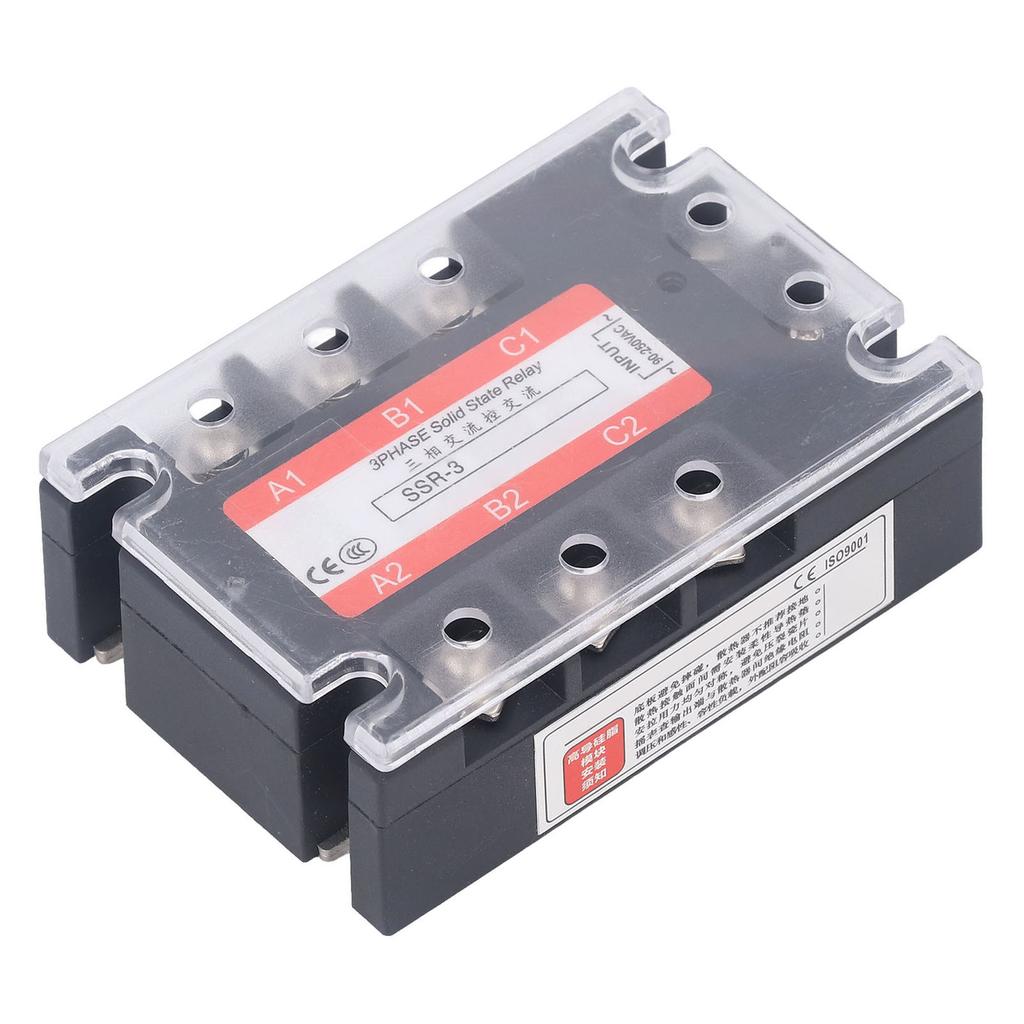 3 Phase Solid State Relay 10A LED Indicator Flame Retardant AC To AC Relay for CNC Machine Tool 480V