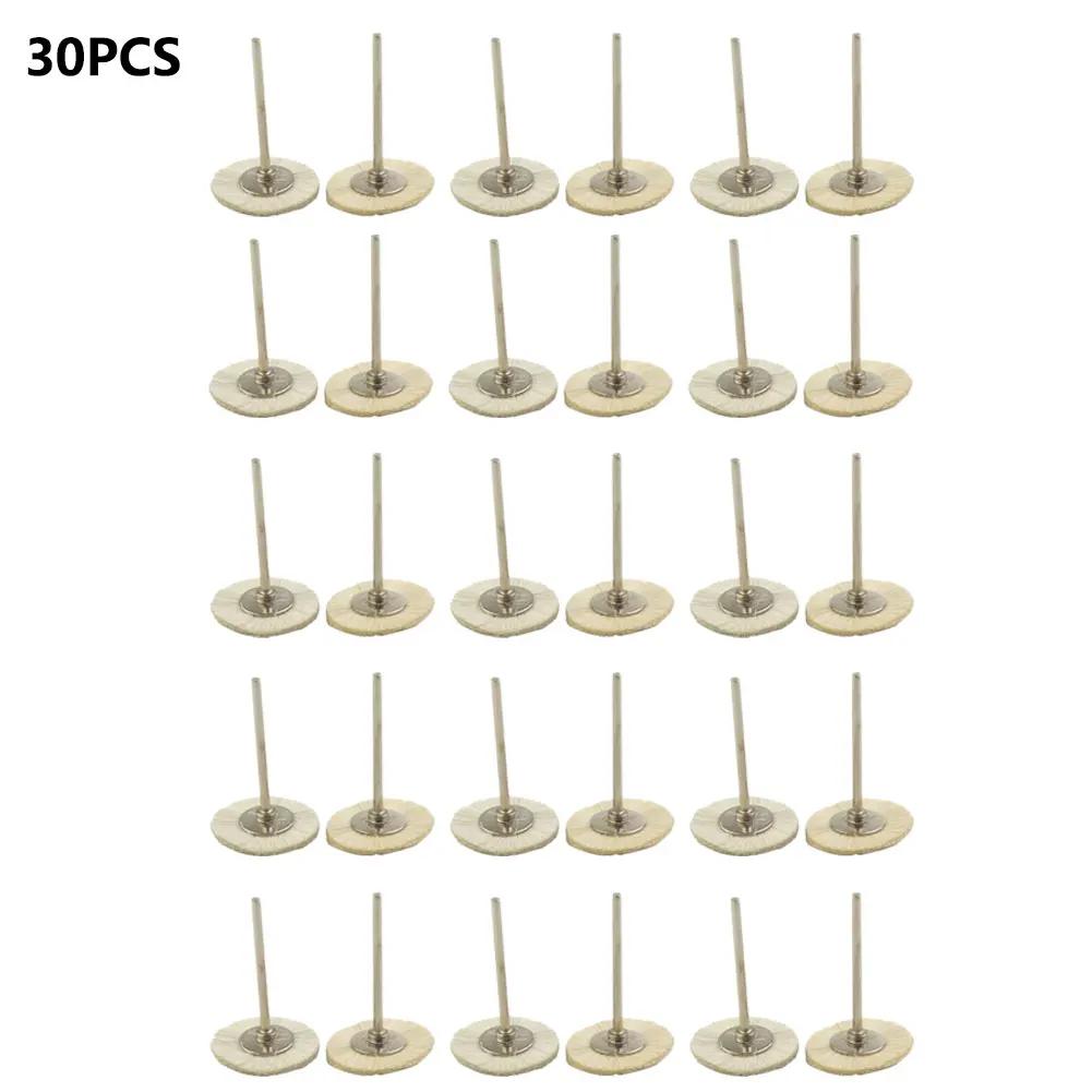 Bürsten Polierbürsten 30 Stück 2,35 mm Zahnpolierräder Miniatur Weiche Ziegenhaarpinsel Für Holz Cremeweiß