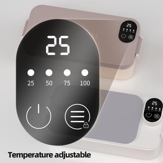 Heated Lunch Box 900ml Capacity Food Warmer Stainless Steel Hot Meal Lunch Container