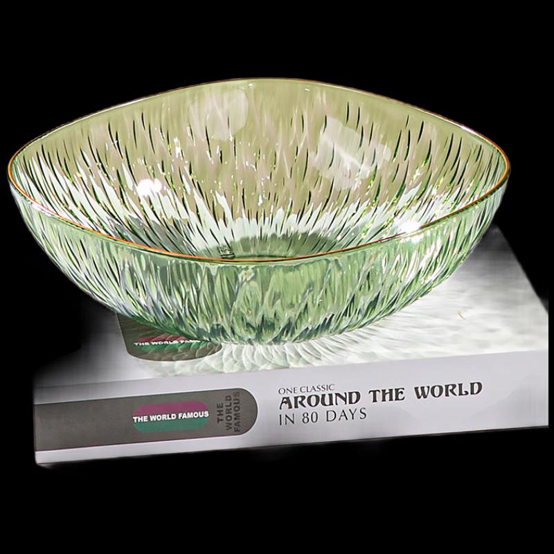 Набор тарелок Ru Han с золотым ободком для фруктов и закусок, зеленые