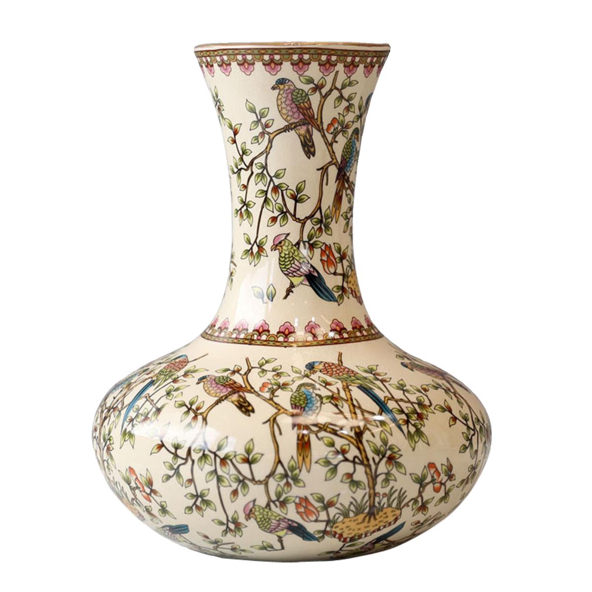 Керамическая ваза с выпуклостями в американском стиле с узким горлышком Керамическая ваза Европейское декоративное ремесло Ручная работа Керамическая ваза для домашнего декора