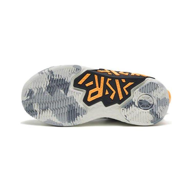 Anta Cement Nemesis Mid Basketball Shoes Kids Sneakers Gray A312249911-3