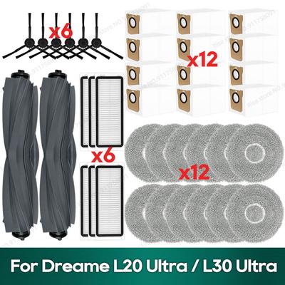Passend für Dreame Bot L20 Ultra / L30 Ultra / X20 Pro Zubehör Hauptseitenbürste Wischlappen HEPA-Filter Staubbeutel Teile