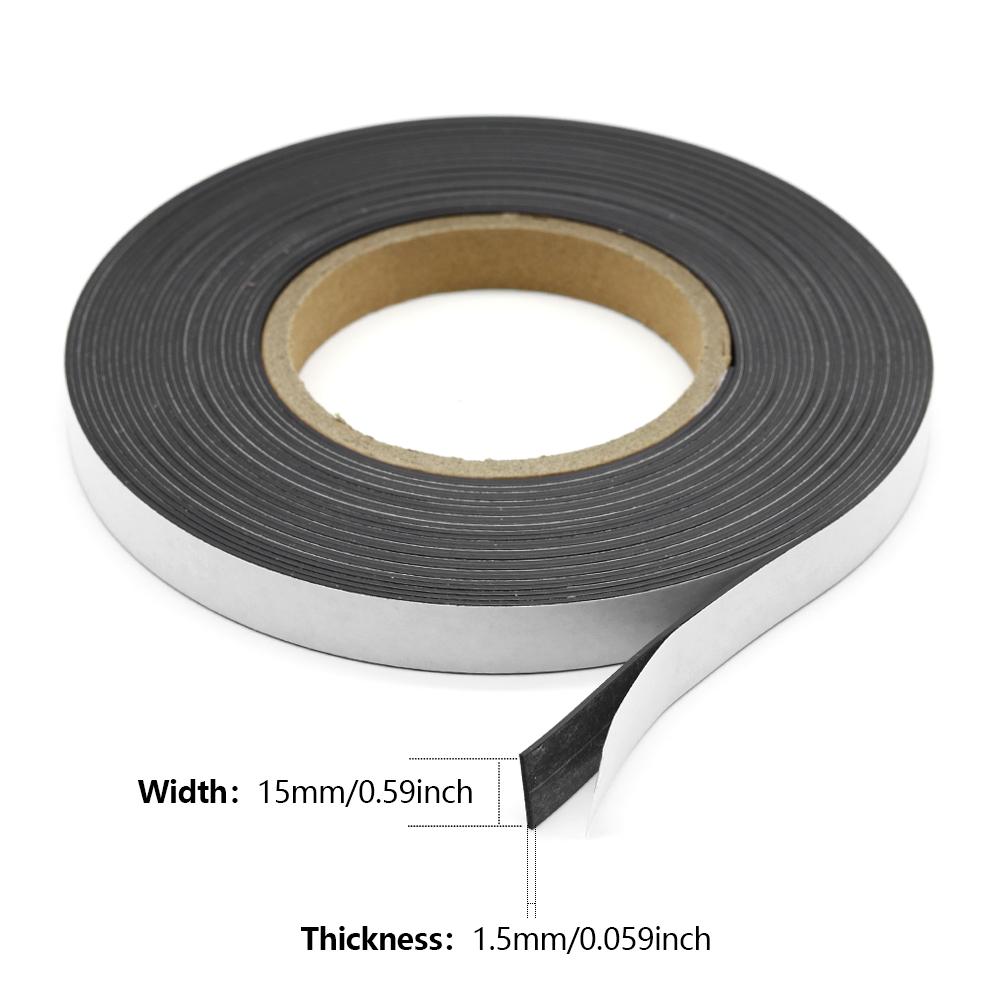 1M Flexible Rubber Magnetic Strip Self-Adhesive Cuttable Magnetic Tape DIY Wall Photo Poster Fixing Tool Wall Memo Strip