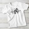 Cricket Heartbeat Sports Kids T-Shirt Boys Girls Graphic Tee