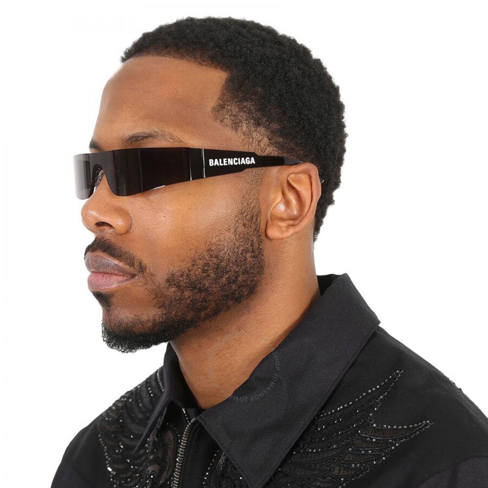 Balenciaga Grey Rectangular Unisex Sunglasses Bb0041s 001 99