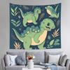 Adorable Dinosaur And Leaves Tapestry - Whimsical Wall Hanging For Home Decor, Ideal Gift For Those Who Love Cute