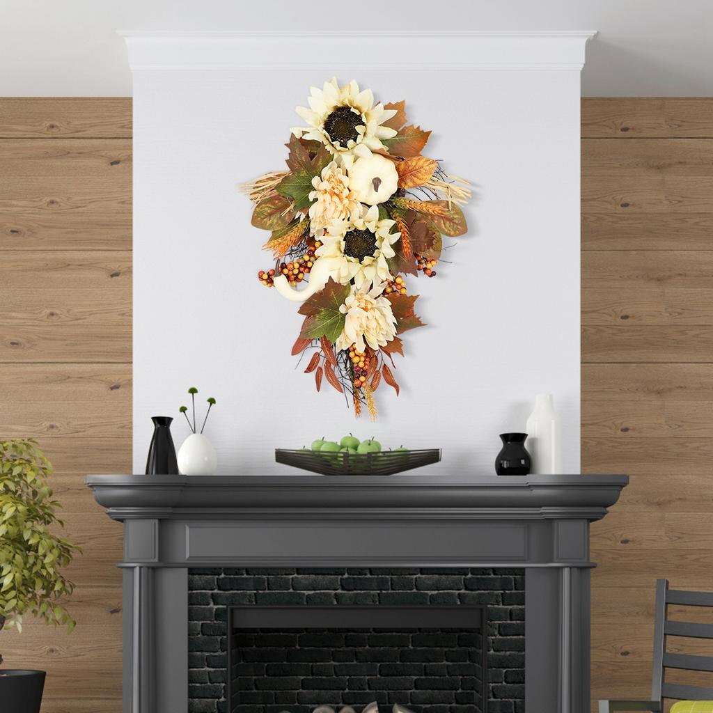 Sunflower White Maple Leaf, Door Hanging Decoration, Festival Props, Hanging Window Wall Hanging