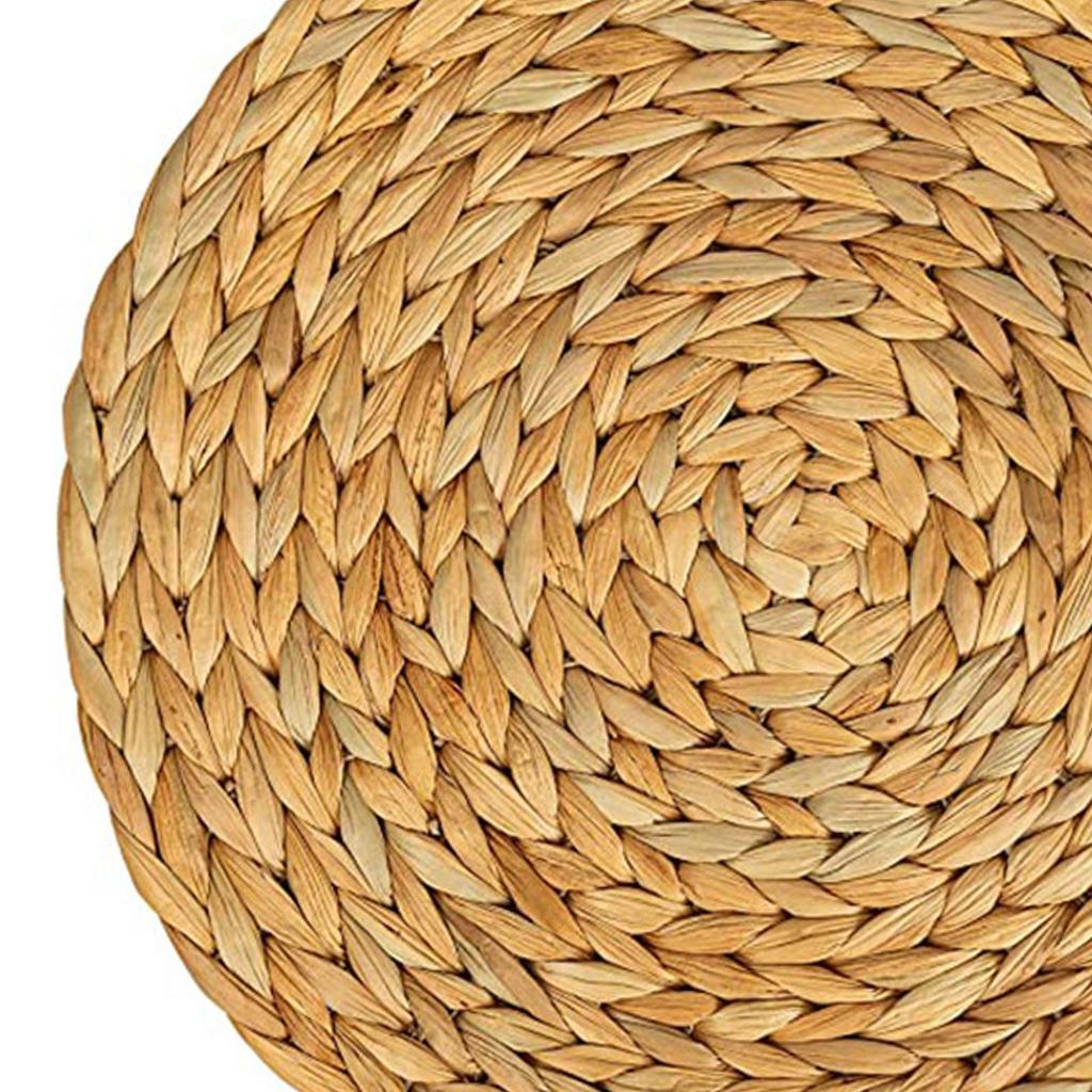 Round Table Mats Durable Home Rustic Decorative Heat Resistant Pads Woven Placemats for Tea Pot Party Cooking Wedding Hotel