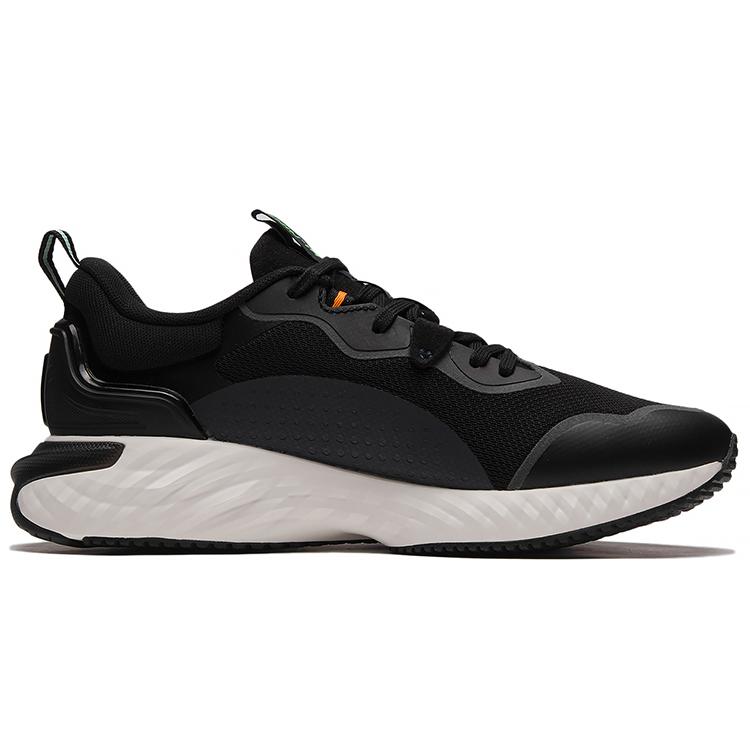 LiNing Cloud Shield Cushioning, Slip Resistant, Abrasion Resistant, Rebound Low Top Sports Casual Shoes Men's Black AGLS211-2