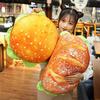 Cheeseburger Plush Pillow Hamburger Stuffed Toy Giant 3D Simulation Burger