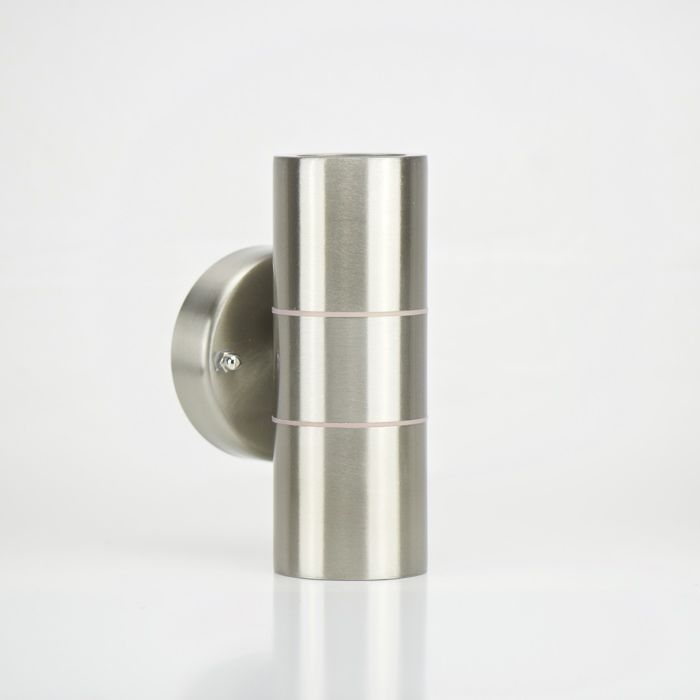 Applique - Manolya - 2x35W GU10 - Acier inoxydable - IP44 - Éclairage indirect