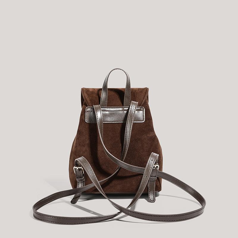 Ny retro ryggsäck moderiktig mångsidig mockaryggsäck nisch college-stil pendlingsskolväska