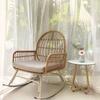 Rocking Chair Balcony Casual Rattan Chair Household Lazy Single Living Room Happy Outdoor Adult Garden Chair Rocking