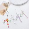 Trendy Phone Charm Unique Flower Keyring Delicate Keychain Phone Accessories Bag Pendant for Purse Backpack
