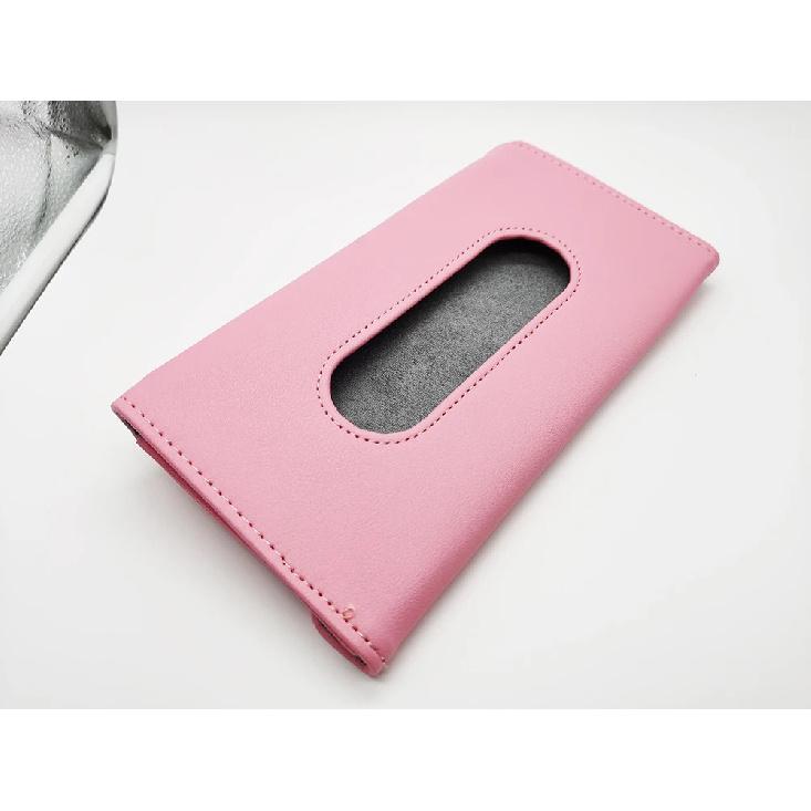 PU Leather Car Tissue Box Car Sun Visor Tissue Box Holder Auto Interior Storage Mask Storage Box
