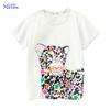 Little Maven 2026 Baby Girls Cartoon Leopard White T-Shirt Animals Cotton Lovely Tops Children Casual Clothes for Kids 2-7 Years