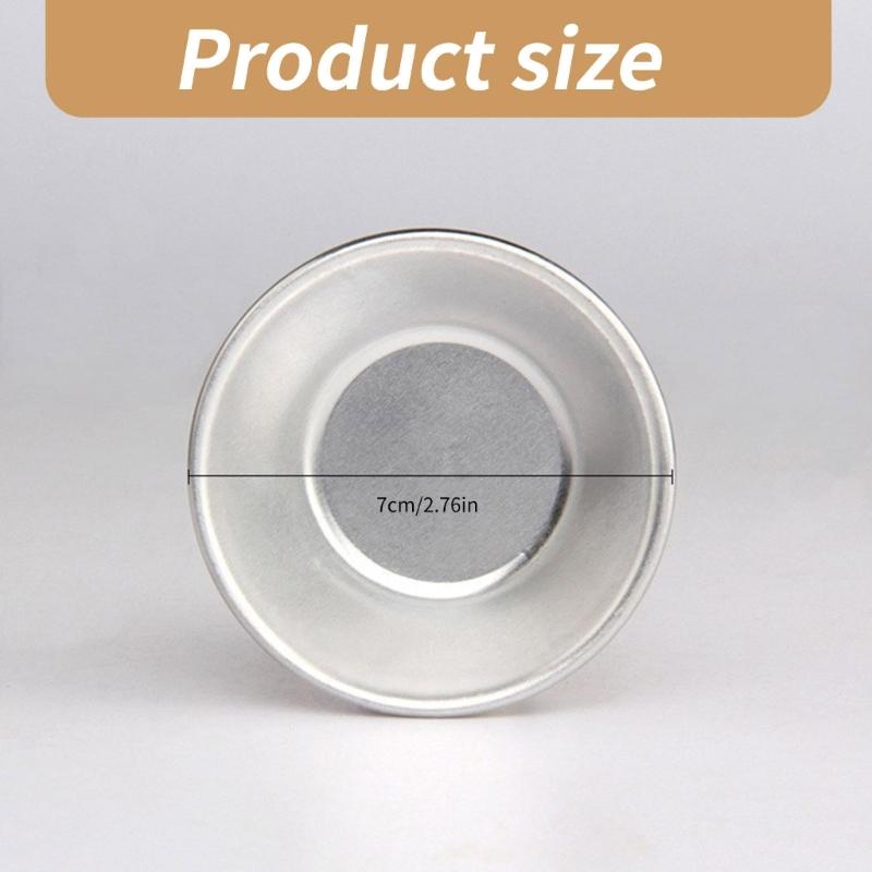 50pcs Practical Aluminum Tartlet Molds Aluminum Eggs Tart Molds Round Nonstick Bakewared For Pie And Dessert