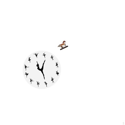 Ballerina Wall Clock Ballet Dancing Girl Sculpture Figurine Artwork Collectible Art Ornament Horse