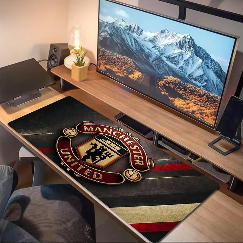 Man Utd2 Print Cushion Non-slip Laptop Tablet Big Mousepad XXL Mat Mini PC Playmat With Lock Edge
