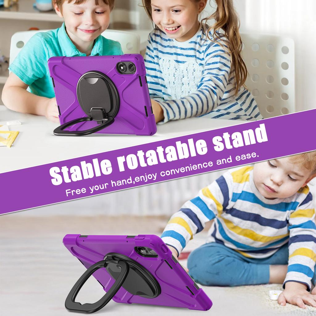 360 Rotating Kids Case Universal for Xiaomi Poco Pad Redmi Pad Pro 2024 12.1 Inch Heavy Duty Stand Cover with Shoulder Strap