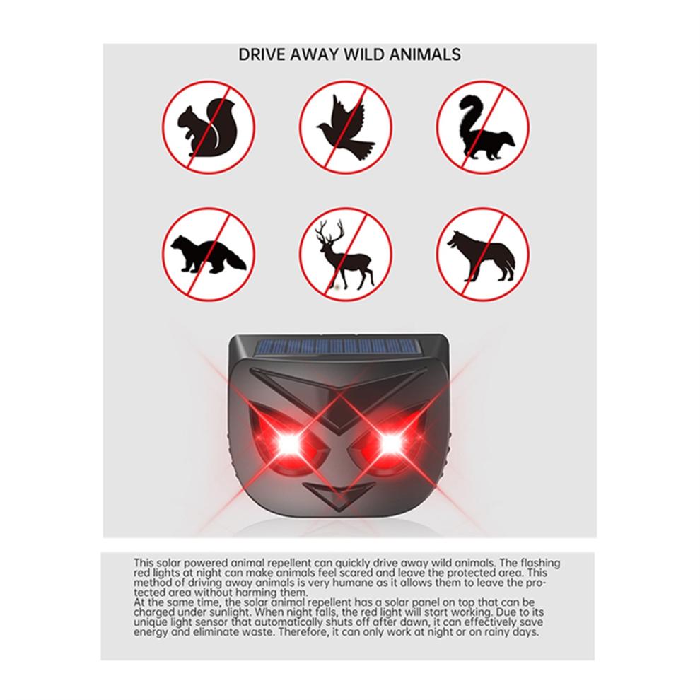 Solar Powered Animal Repeller Outdoor Electronic Rat Repellent