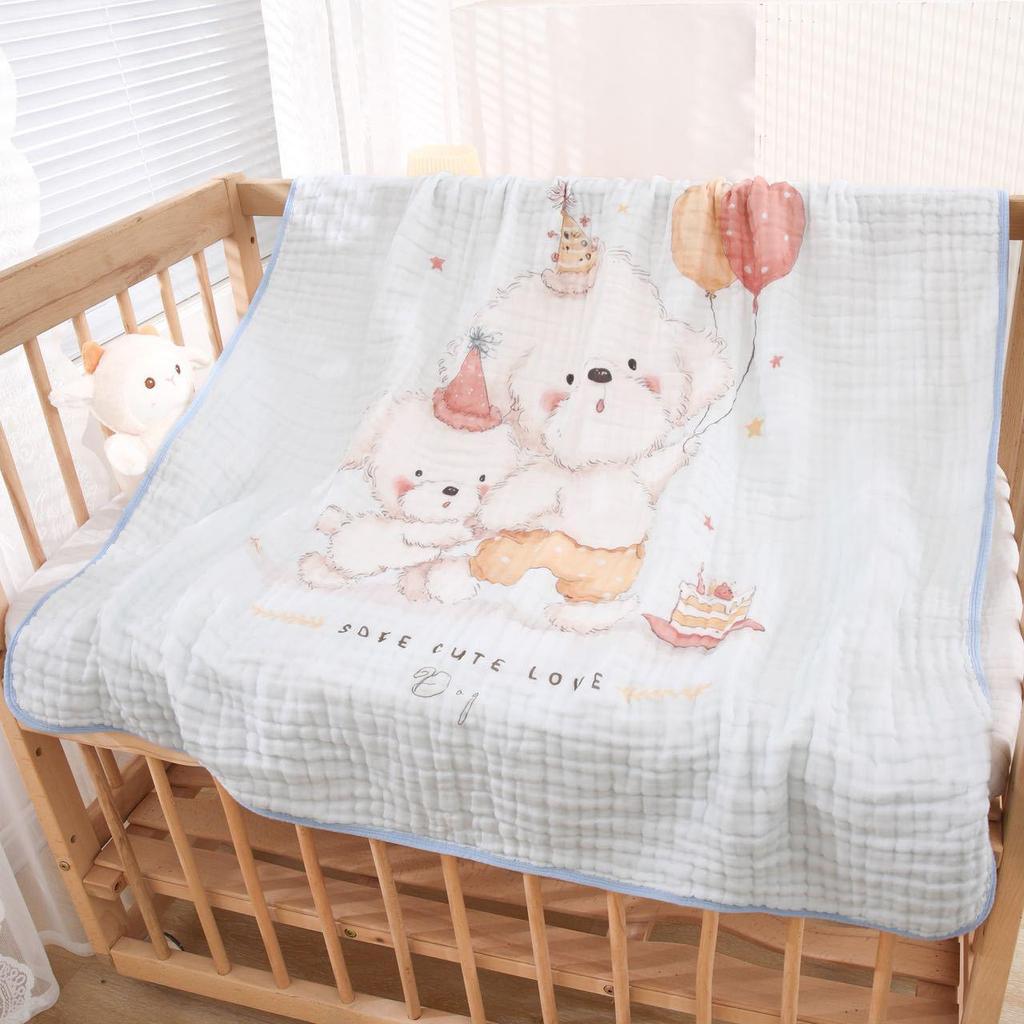 Class A Newborn Bath Towel - Pure Cotton, 6-Layer Gauze, Quick-Dry, Highly Absorbent