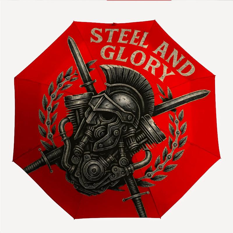 Gladiator Helmet Fashionable Automatic Opening/Closing Folding Umbrella. Portable and Foldable, Ideal for Gift, Travel, and Daily Use.