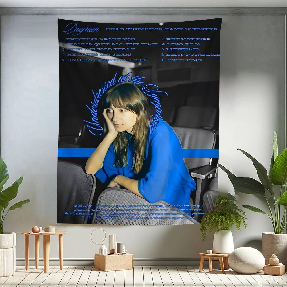 

Faye Webster Hot Singer DIY Wall Tapestry Hanging Tarot Hippie Wall Rugs Dorm Home Decor 74x94cm(29x37in)