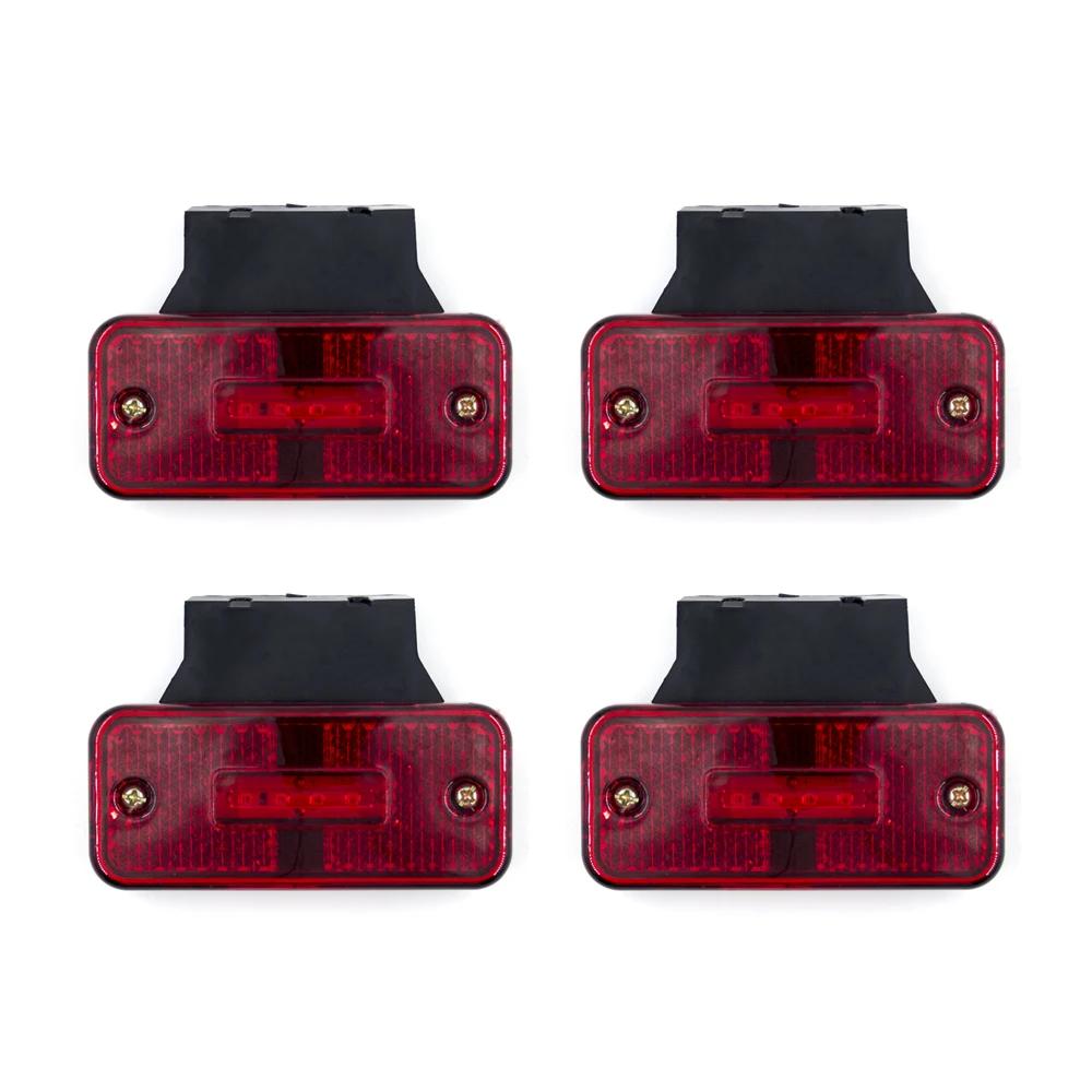 10/8/6/4pcs 12V 24V LED Side Marker Light Car External Lights Squarde Warning Tail Light Signal Lamp Auto Trailer Truck Lorry
