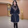 Reversible Hooded Baby Lambskin Jacket - 2026 Spring Collection, Velvet & Thickened Leather-Fur Blend, Mid-Length, Trendy Style.