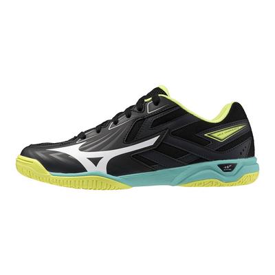 Table Tennis Shoes Wave Kaiserburg 8 Club Gym Lightweight Black X White X Lime Cm 3E Women's 25.5