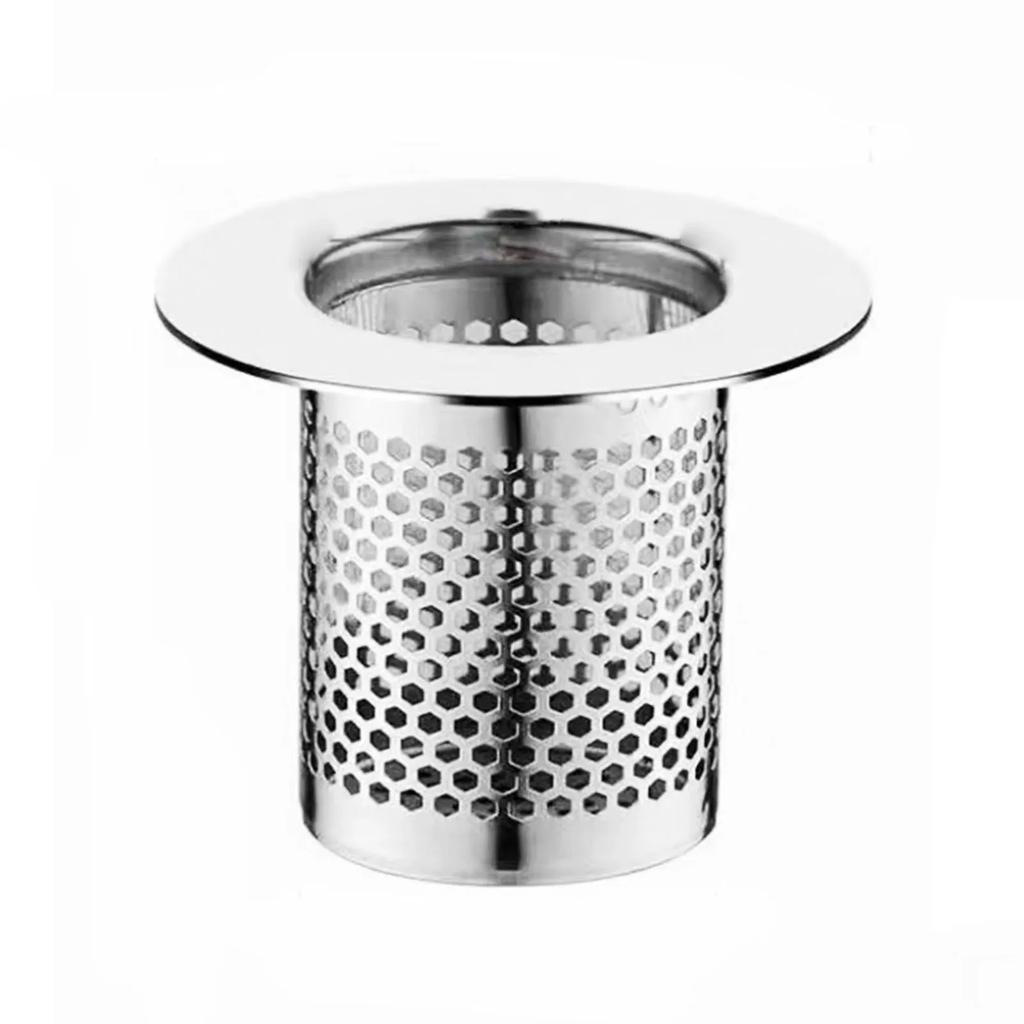 1PCS Kitchen Sink Filter Stainless Steel Mesh Sink Strainer Filter Bathroom Sink Strainer Drain Hole Filter Drainage Pipe Drain