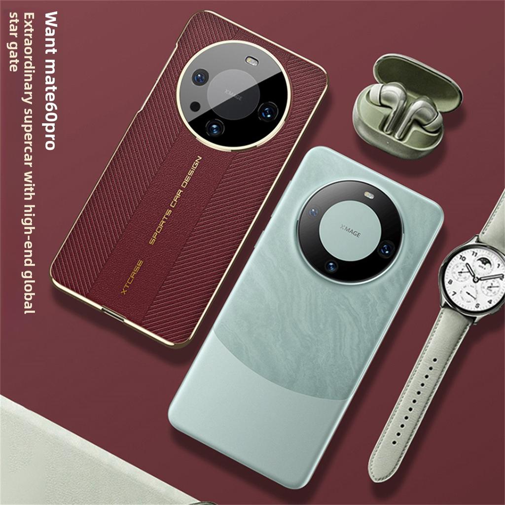 Phone Case for Huawei Mate 60 50 Pro  Electroplating Leather Camera Protective Hard Cover for Huawei Mate 40 30 Pro Case
