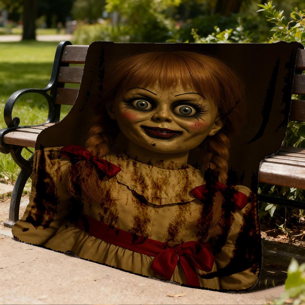 1 st Annabelle-docka, Skräck Utomhus Flanellfilt Gåva För Pojkar Flickor Vuxna, Familj Vänner
