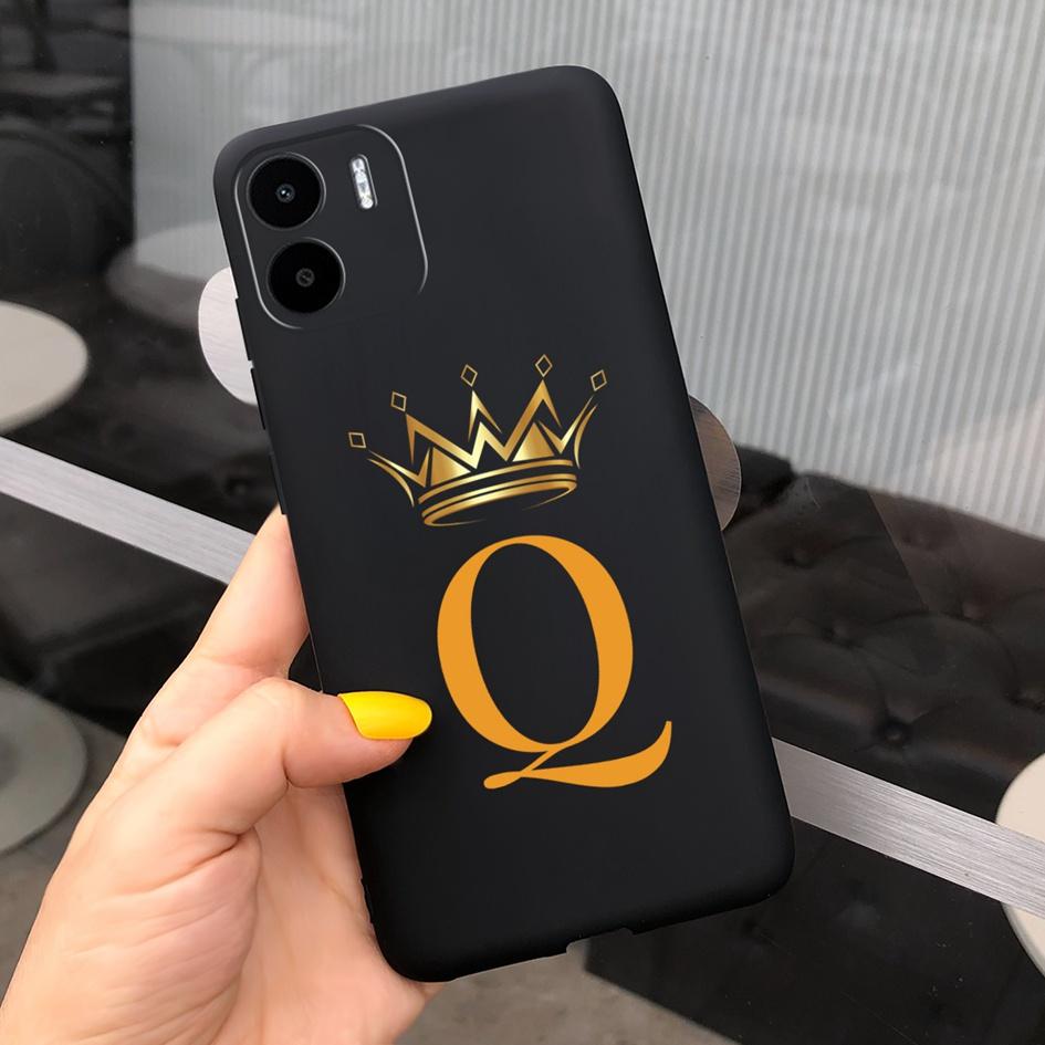 For Xiaomi Redmi A2 Plus 2023 Case Cute Letters Crown Painted Cover Soft TPU Funda For Redmi A2+ Xiomi Redmi A2 A2Plus 4G Cover