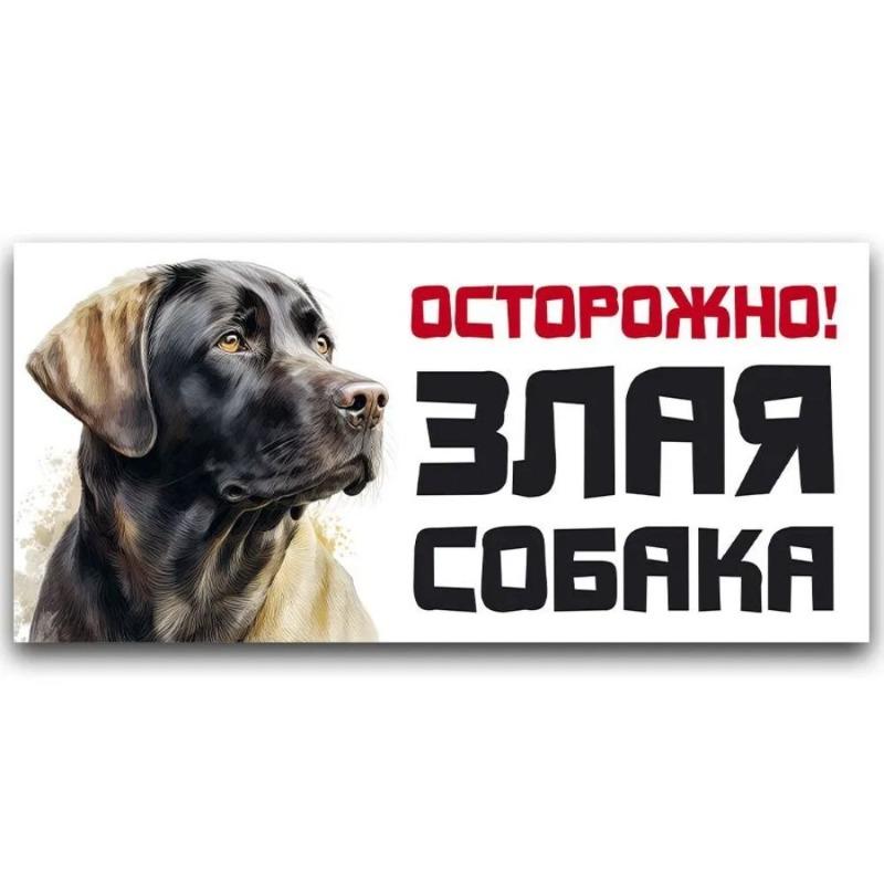 Vorsicht Böser Hund Metallschild, Zauntür Warnschild 30x15cm