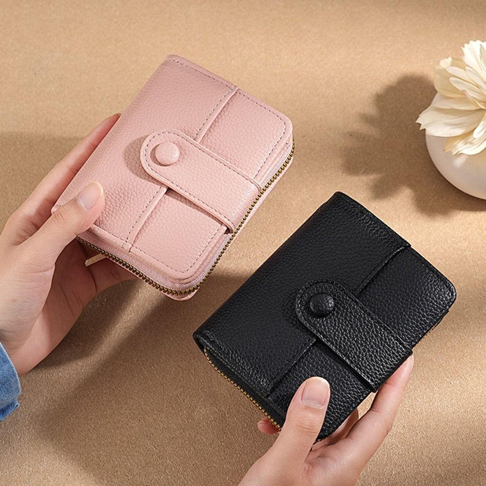 Elegant Business Purse Pu Leather Bank/ID/Credit Card Holder New Women Short Wallet  Lady